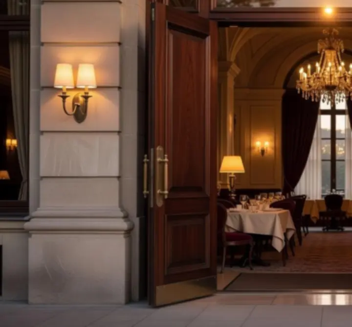 Wnętrze restauracji Strefa Live podczas wieczornego spotkania Gości
